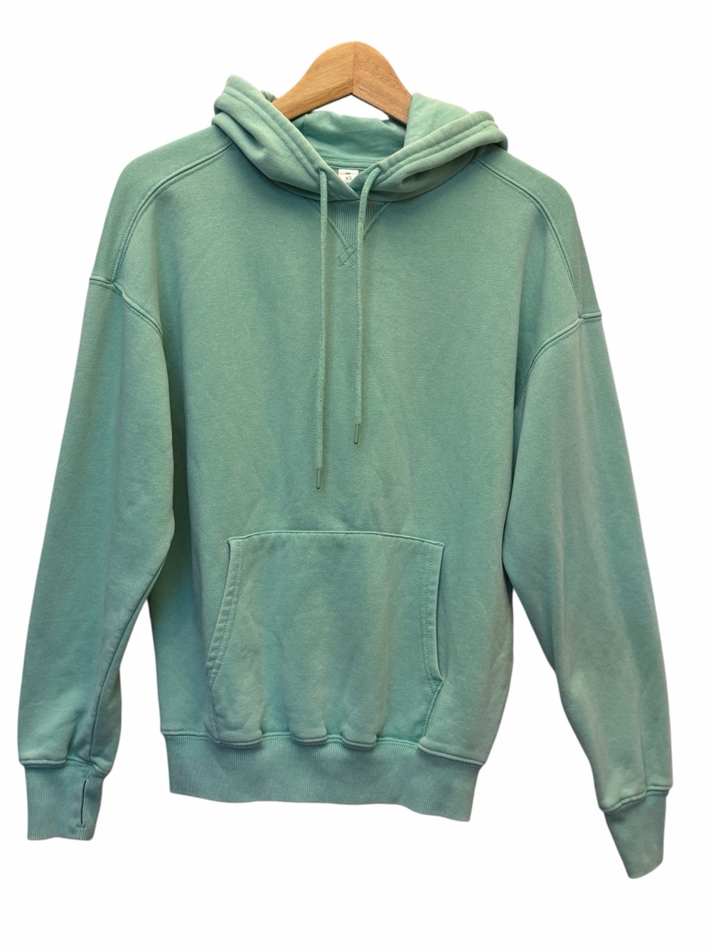 Yogalicious Womens Mint Green Baby Fleece Long Slv Hoodie Thumb Holes Size XS